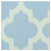 Mint Quatrefoil Ikat met aangepaste blauwe achterg Stof (Close Up)