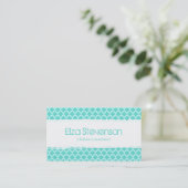 Mint Quatrefoil Mode Consultant Visitekaartje (Staand voorkant)