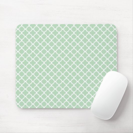 Mint Quatrefoil Muismat (Met muis)