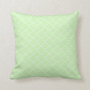 Mint Quatrefoil Pattern Decorative Pillow Kussen
