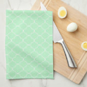 Mint Quatrefoil Theedoek (Quarter Fold)