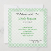 Mint Quatrefoil Verjaardag Kaart (Achterkant)