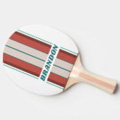  Mint Rainbow Board Stripes met Naam Tafeltennisbatje (Zijkant)