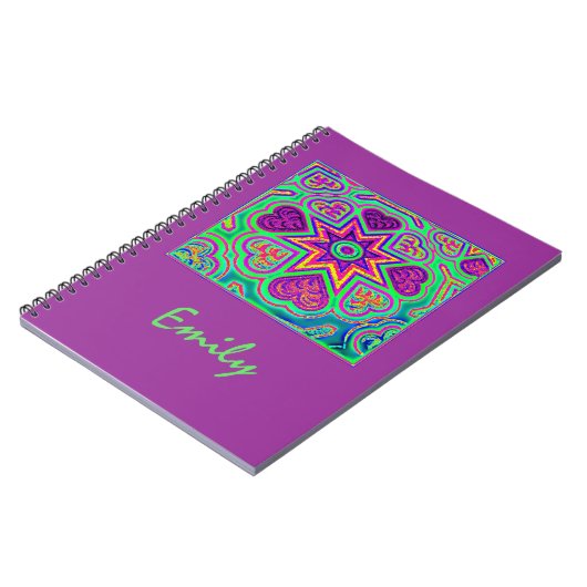 Mint & Raspberry Heart Notitieboek/Journal Notitieboek (Linkerzijde)