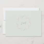 Mint Rehearsal Dinner Simple Wreater Branch Kaart (Achterkant)