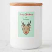 Mint Rendier Eten en Drinken Etiket Set (Voorkant)