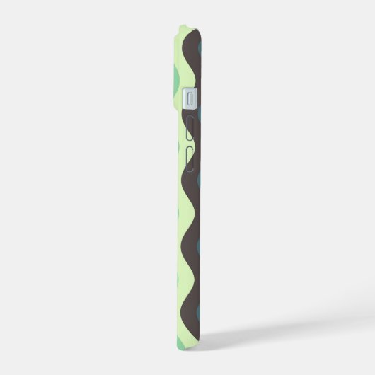Mint Ripple Wave Telefoonhoesje iPhone 15 Case (Linkerkant)