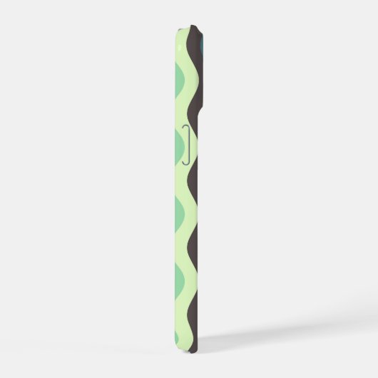 Mint Ripple Wave Telefoonhoesje iPhone 15 Case (Rechterkant)
