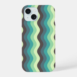 Mint Ripple Wave Telefoonhoesje iPhone 15 Case