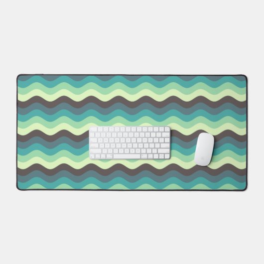 Mint Ripple Waves Desk mat (Keyboard & Muis)