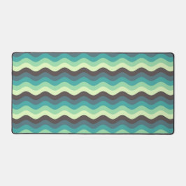 Mint Ripple Waves Desk mat