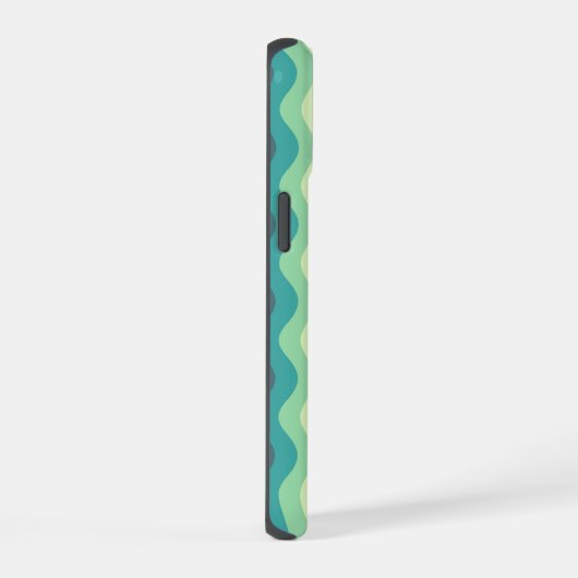 Mint Ripple Waves Iphone Case iPhone 15 Case (Rechterkant)