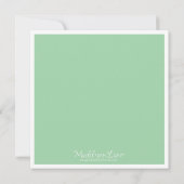 Mint Room for Squares First Birthday Party Photo Kaart (Achterkant)