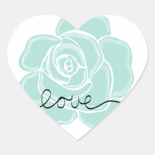 Mint Roos Hart Sticker