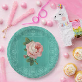 Mint Roos Papier Borden Papieren Bordje (Feest)