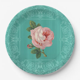 Mint  Roos Papier Borden Papieren Bordje
