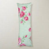 Mint Roos Shabby Chic Body Pillow 20 x 54 inch Lichaamskussen (Achterkant (Verticaal))
