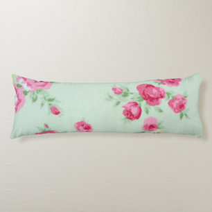 Mint Roos Shabby Chic Body Pillow 20 x 54 inch Lichaamskussen