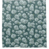 Mint Rosette Succulents Herhaalt Afdruk op Pine Gr Douchegordijn (Voorkant)