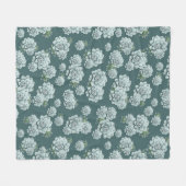 Mint Rosette Succulents Herhaalt Afdruk op Pine Gr Fleece Deken (Voorkant (Horizontaal))