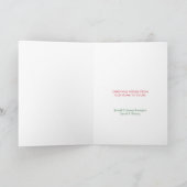 Mint roze Blauwgroen kerstpatroon vakantiefoto Kaart (Binnen)