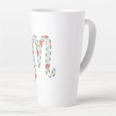 Mint Roze Bloem Letter M Latte Mok (Rechterhoek)
