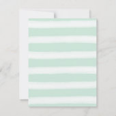 Mint Roze Gouden Baby Shower Uitnodigingen (Achterkant)