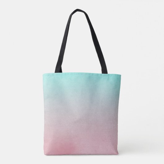 Mint Roze Gouden Sparkle Glam Eenhoorn Lichten Tote Bag (Achterkant)