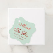 Mint Roze Gouden Trouw Elegante Script Persoonlijk Bedankjes Labels (In situ)