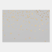 Mint Roze Grijs Goud Confetti Inpakpapier Vel (Voorkant 3)