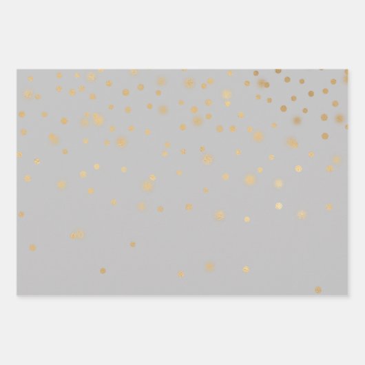 Mint Roze Grijs Goud Confetti Inpakpapier Vel (Voorkant 3)