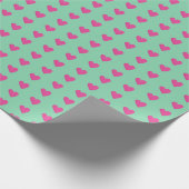 Mint roze hartritme Harten Dag GIft Cadeaupapier (Hoek)