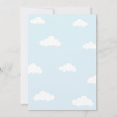 Mint & Roze Hot Air Ballon Verjaardag Uitnodiging (Achterkant)