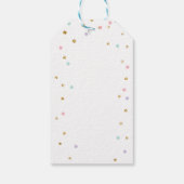 Mint Roze Ice Cream Confetti Dank u Labels Cadeaulabel (Achterkant)