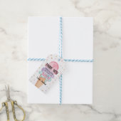 Mint Roze Ice Cream Confetti Dank u Labels Cadeaulabel (Met Touw)