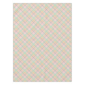 mint roze pastels tartan plaid tafelkleed (Voorkant)
