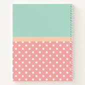 Mint & Roze Polka Dot Recept Notitieboek (Achterkant)