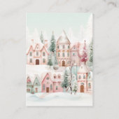 Mint Roze Winter Fairytale Display Douche Informatiekaartje (Achterkant)