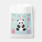 Mint & Roze zoete Panda ontwerp Bedankzakje (Voorkant)