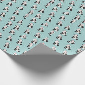 Mint & Roze zoete Panda ontwerp Cadeaupapier (Hoek)