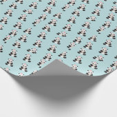 Mint & Roze zoete Panda ontwerp Cadeaupapier (Hoek)