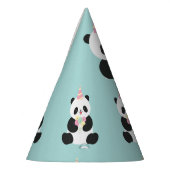 Mint & Roze zoete Panda ontwerp Feesthoedjes (Links)