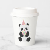 Mint & Roze zoete Panda ontwerp Papieren Bekers (Voorkant)