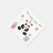 Mint & Roze zoete Panda ontwerp Servet (Hoek)