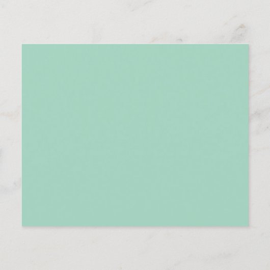Mint RSVP Budget Green Wedding Response Kaart (Achterkant)