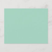 Mint RSVP Budget Groen Witte Huwelijksreactiekaart (Achterkant)