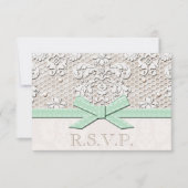 Mint RSVP-kaarten voor bruiloft RSVP Kaartje (Voorkant)