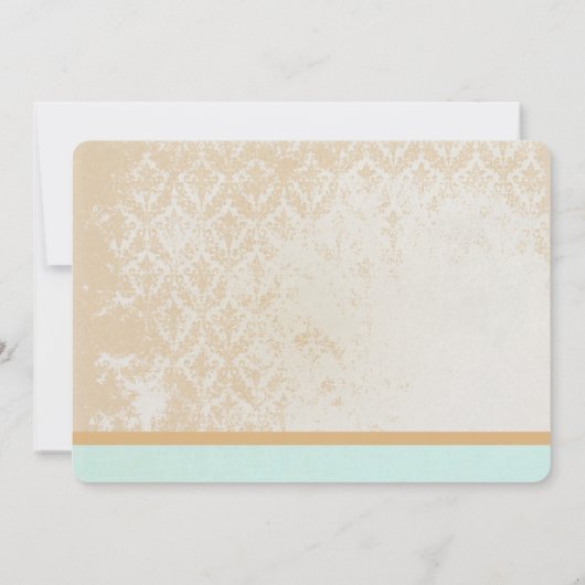 Mint Rustic  Birdcage Wedding Invitations Bedankkaart (Achterkant)