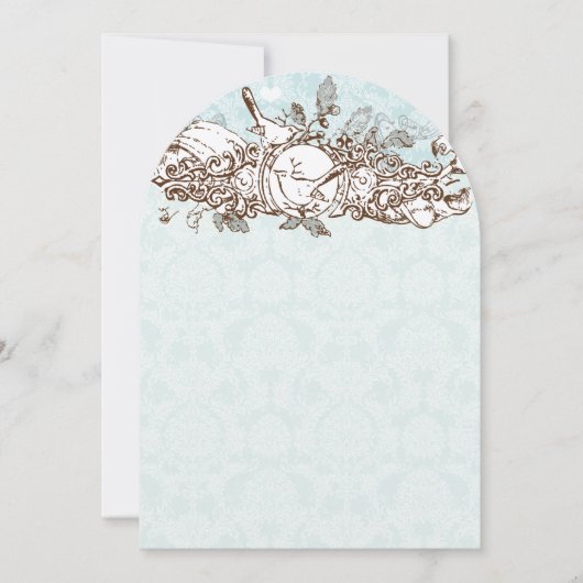 Mint Rustic Forest Vods Oak Tree Wedding Kaart (Voorkant)