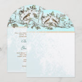 Mint Rustic Love Bird Wedding Invitation Kaart (Voorkant / Achterkant)